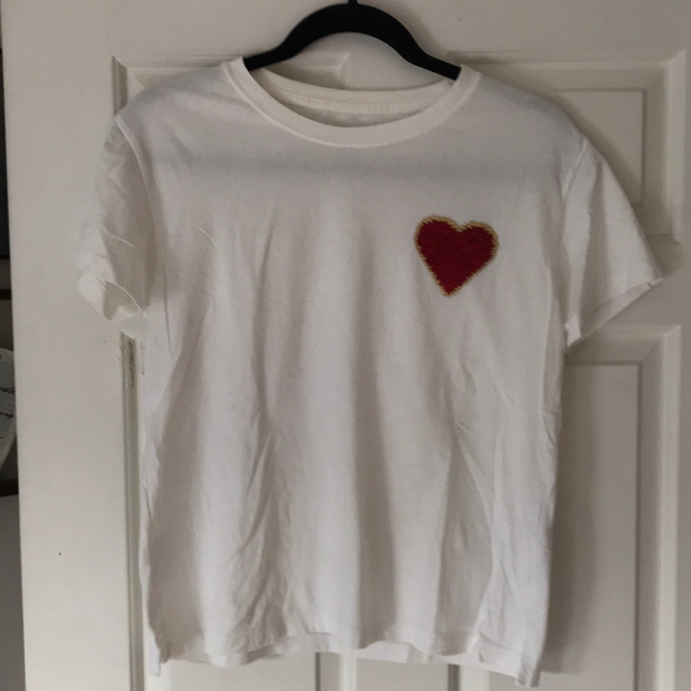 A&F Top with sequined heart